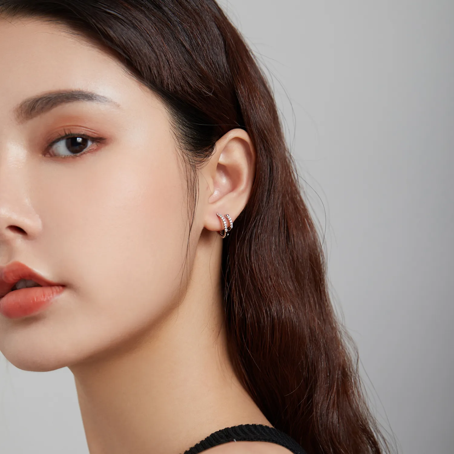 Pandora Style Silver Shining Hoop Earrings - SCE1118