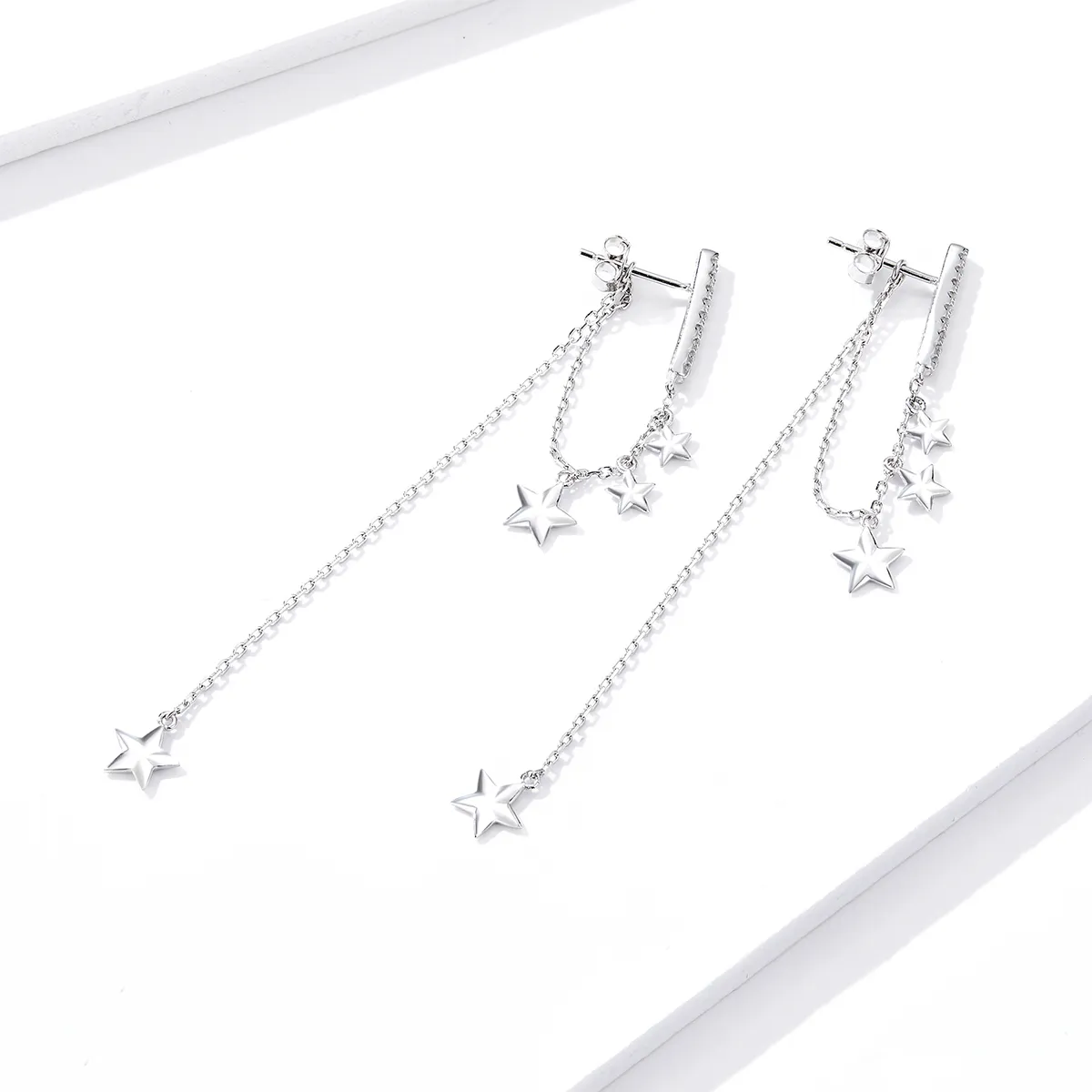 Pandora Style Silver Shining Mango Dangle Earrings - BSE349
