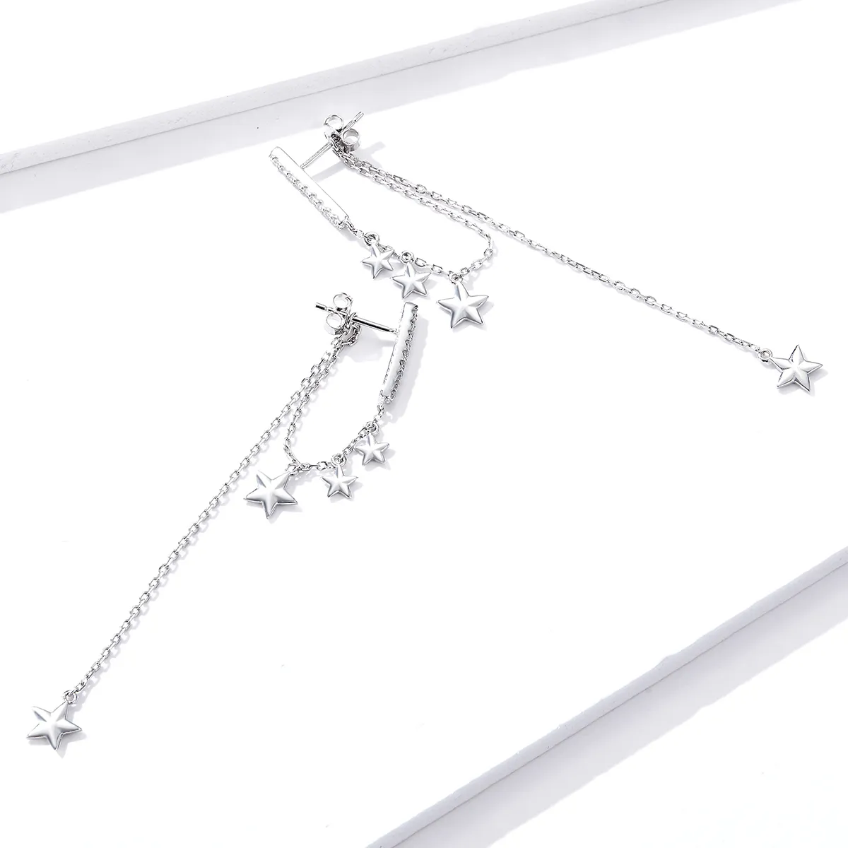 Pandora Style Silver Shining Mango Dangle Earrings - BSE349
