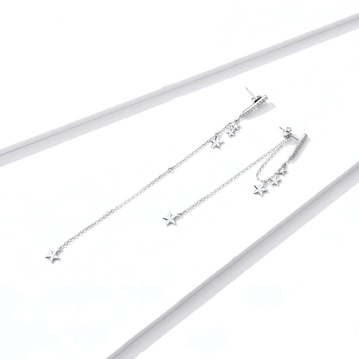 Pandora Style Silver Shining Mango Dangle Earrings - BSE349