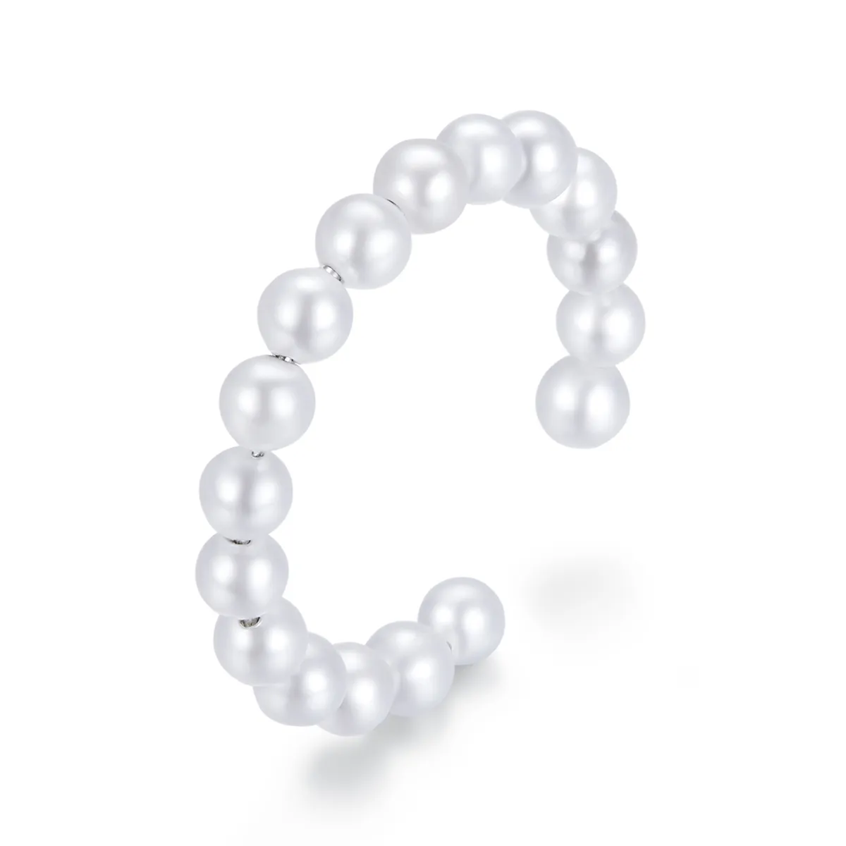 Pandora Style Silver simple pearl Ear clip - SCE1010
