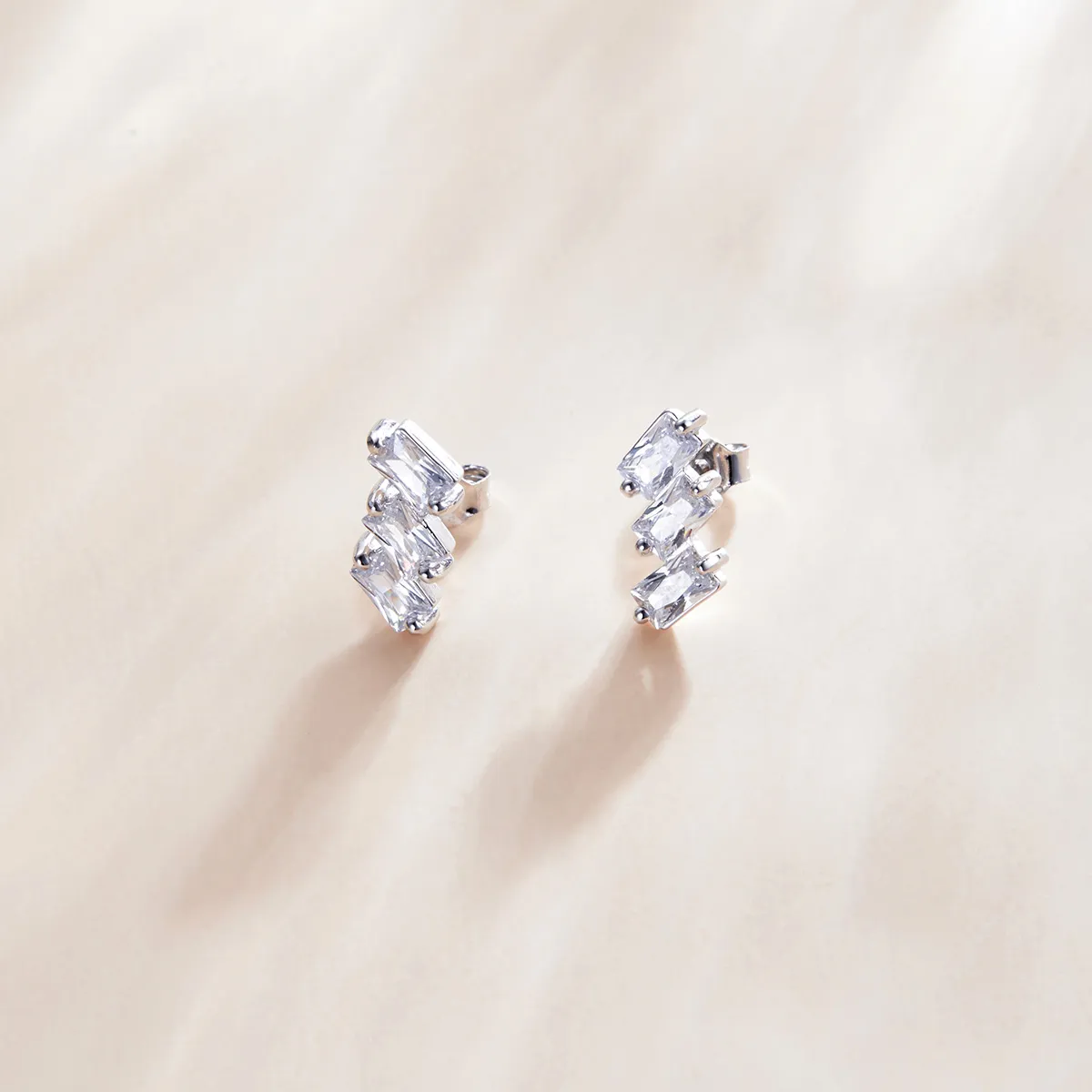 Pandora Style Silver Solid Stud Earrings - SCE1051-A