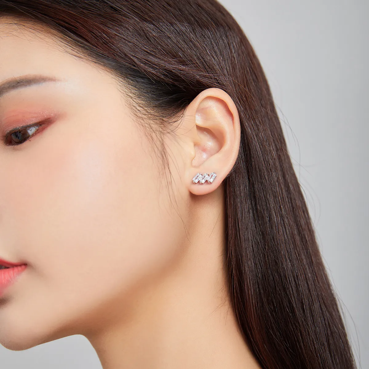 Pandora Style Silver Solid Stud Earrings - SCE1051-A