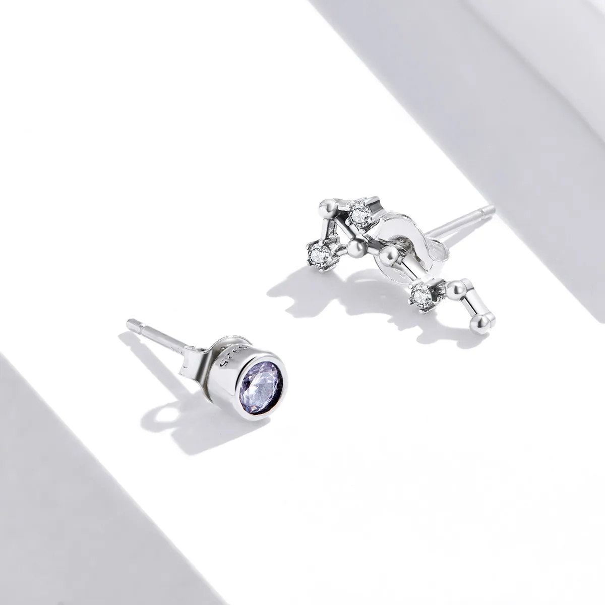 Pandora Style Silver Starry Sky Stud Earrings - SCE912-8