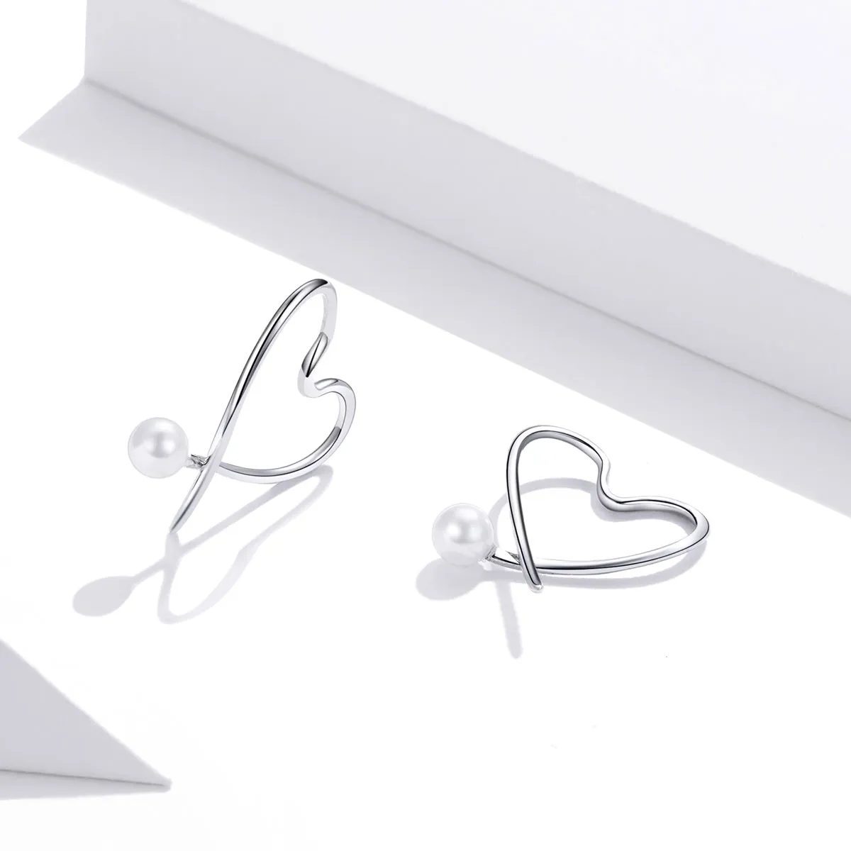 Pandora Style Silver The Heart of Treasure Hoop Earrings - SCE964