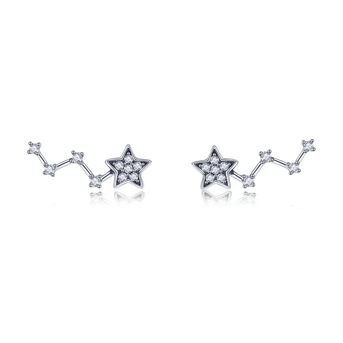 Pandora Style Silver The Waiting of The Stars Stud Earrings - SCE439
