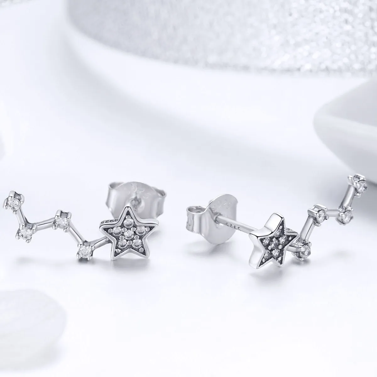 Pandora Style Silver The Waiting of The Stars Stud Earrings - SCE439