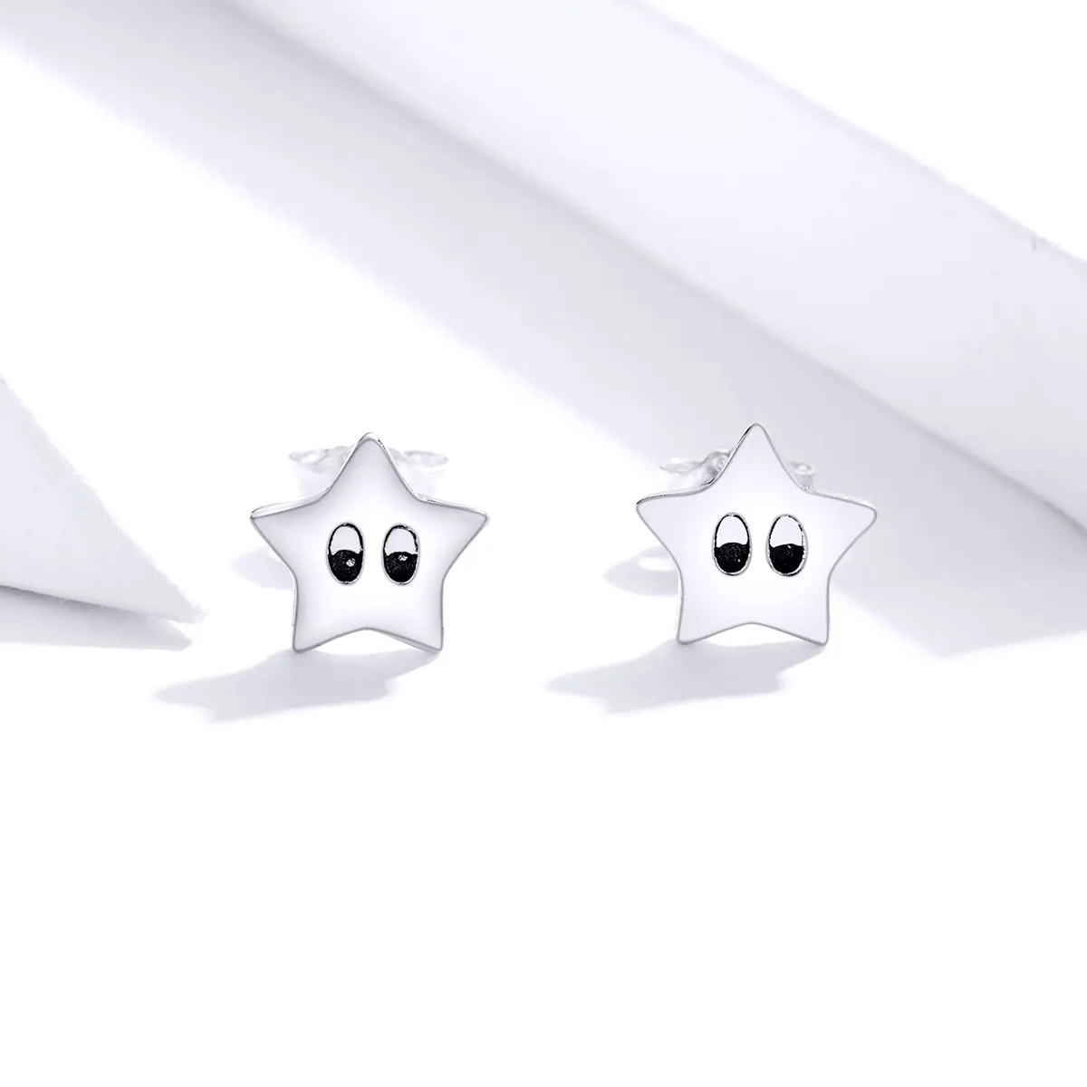 Pandora Style Silver Vintage Stars Stud Earrings - SCE796