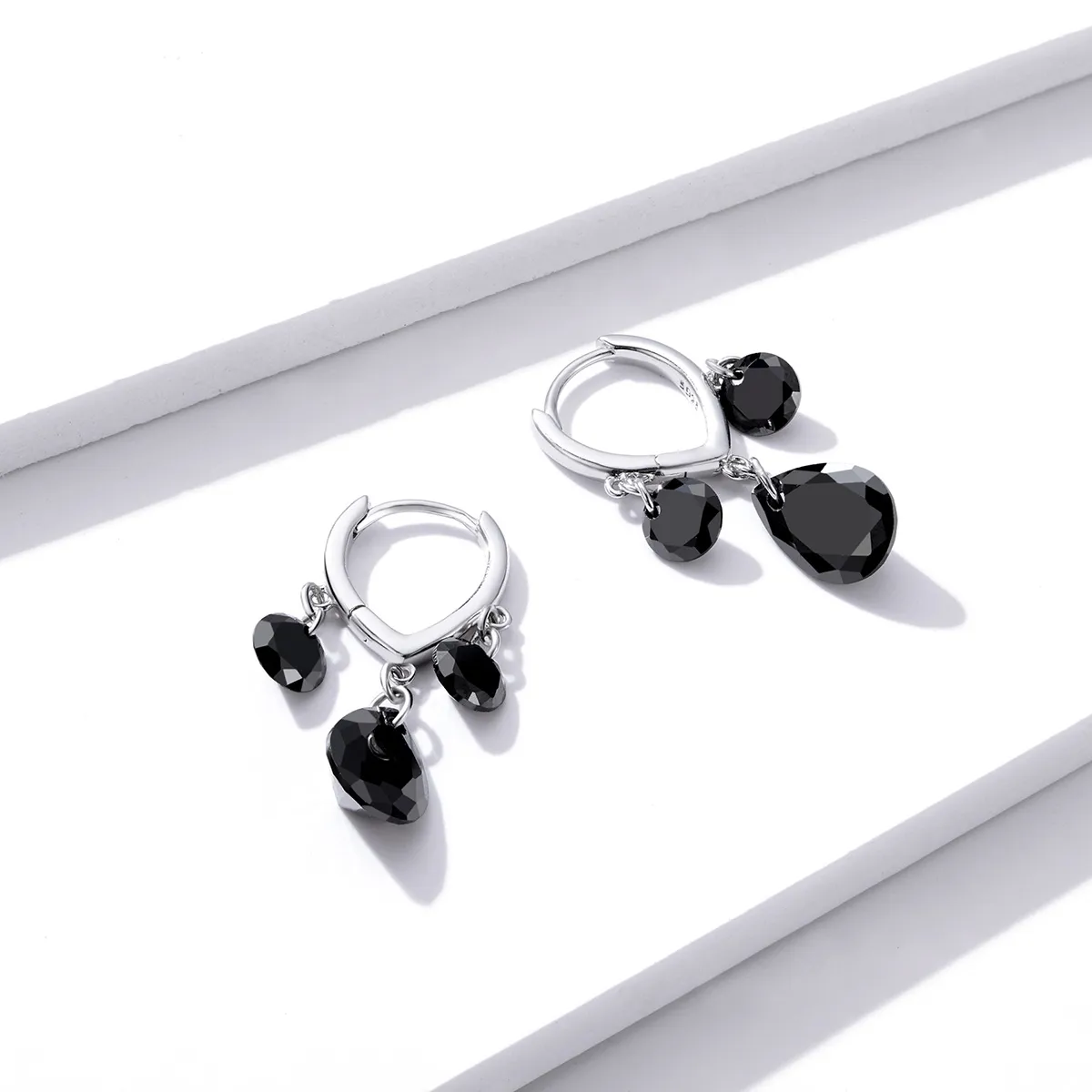 Pandora Style Silver Water Drop Dangle Earrings - BSE401