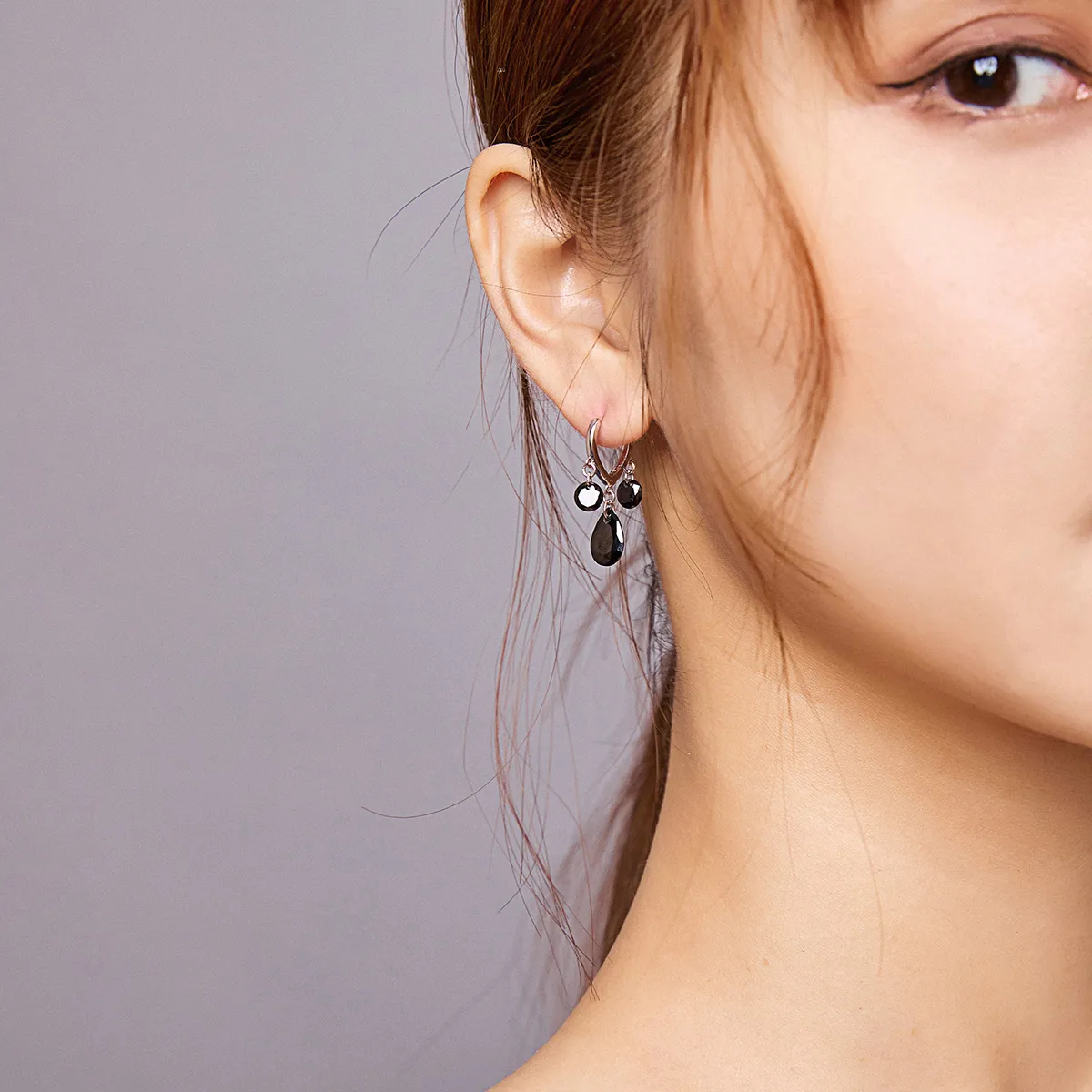 Pandora Style Silver Water Drop Dangle Earrings - BSE401