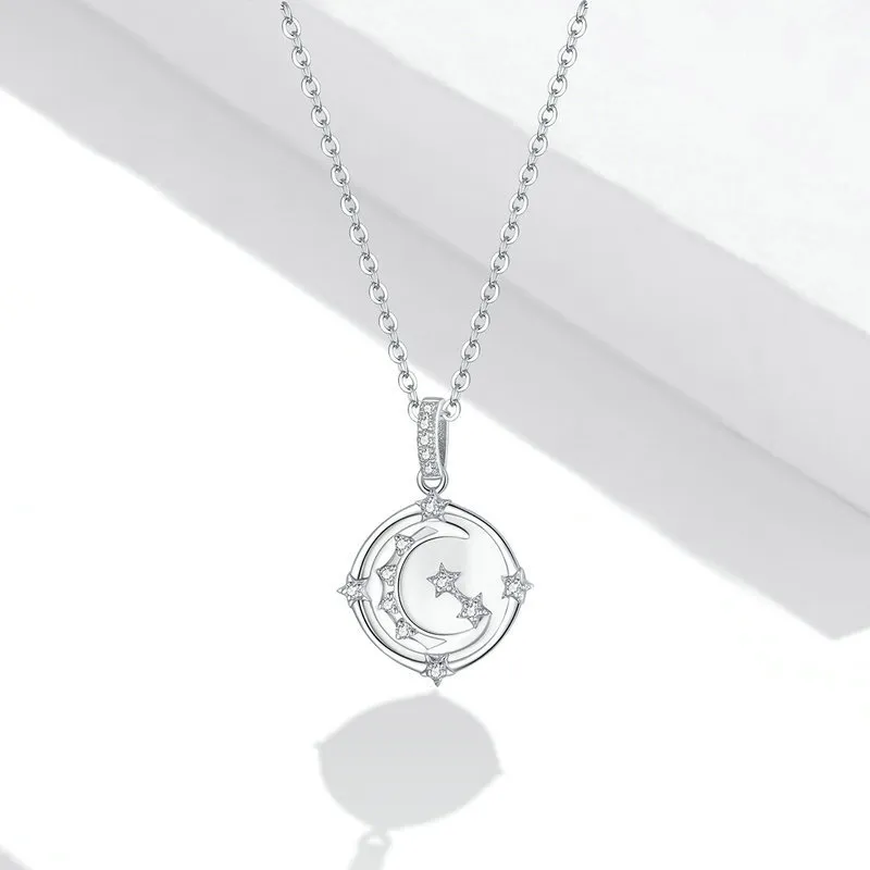 Pandora Style Silver Accompany Pendant Necklace - SCN428