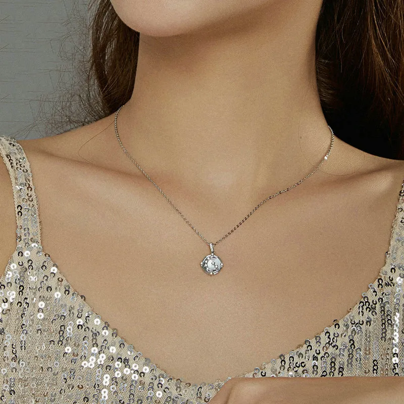 Pandora Style Silver Accompany Pendant Necklace - SCN428