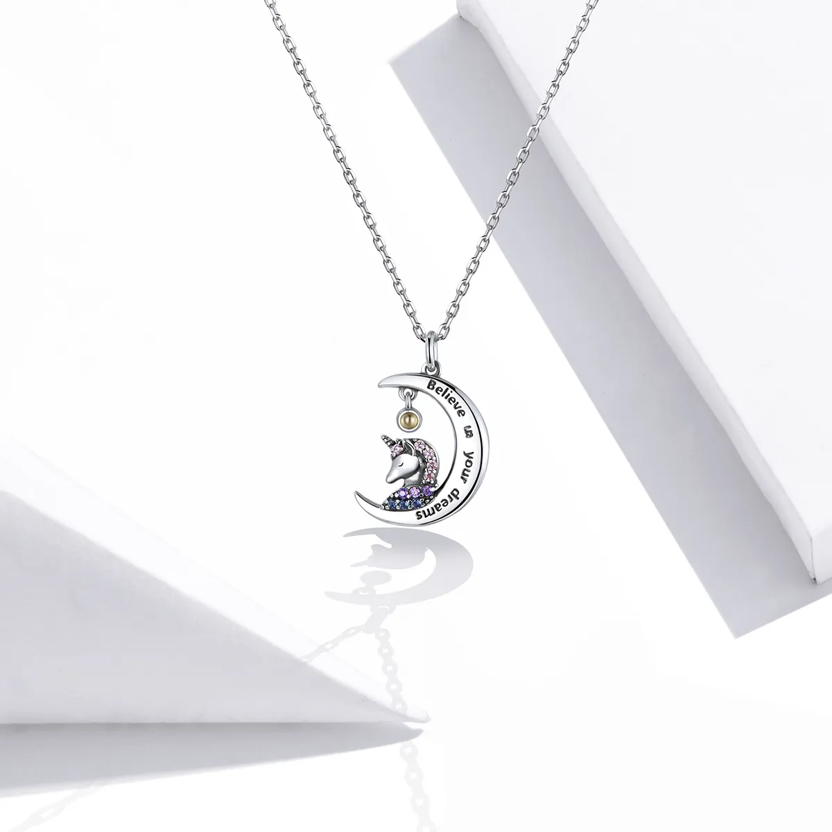 Pandora Style Silver Believe In Your Dreams Pendant Necklace - SCN410