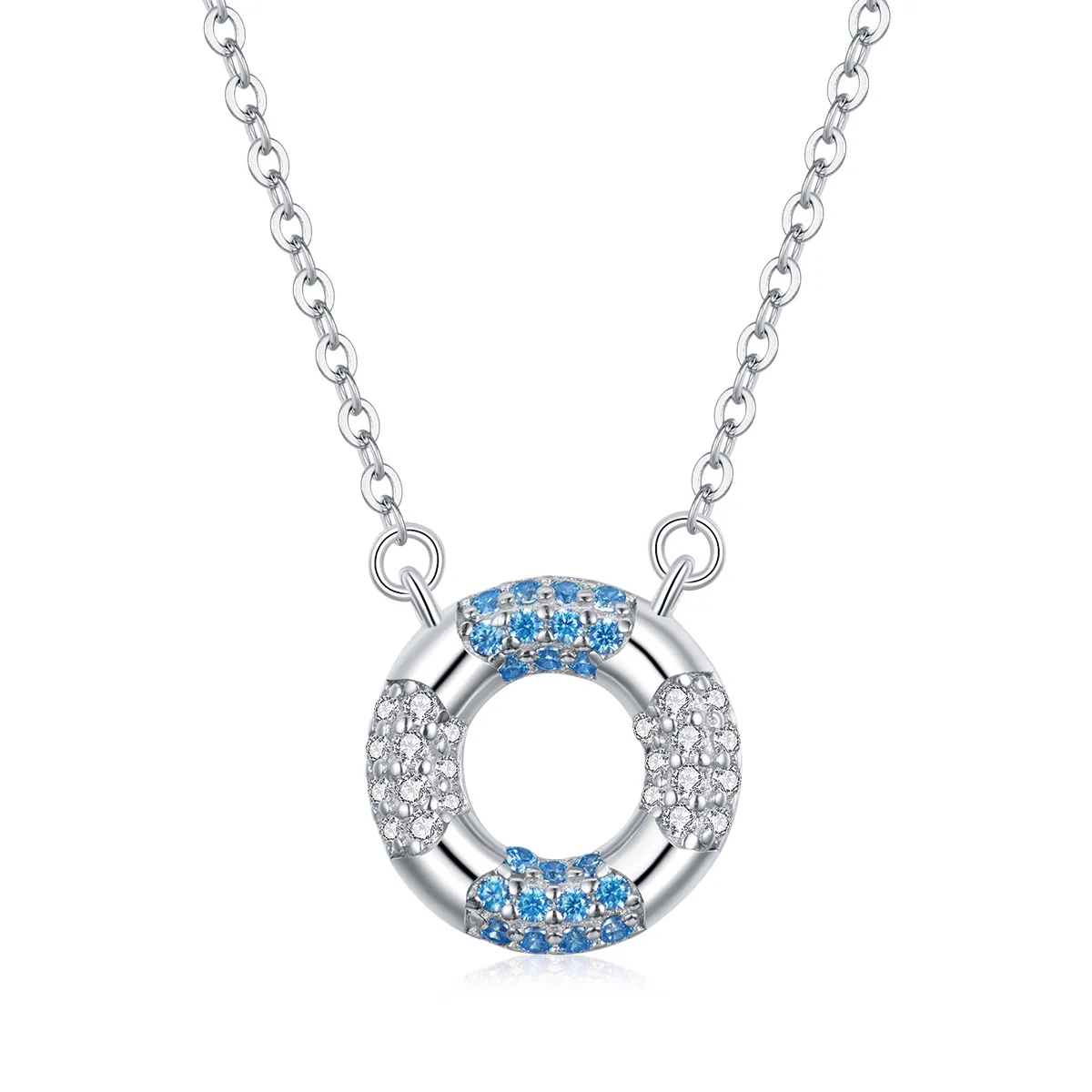 Pandora Style Silver Happy Swimming Pendant Necklace - SCN447