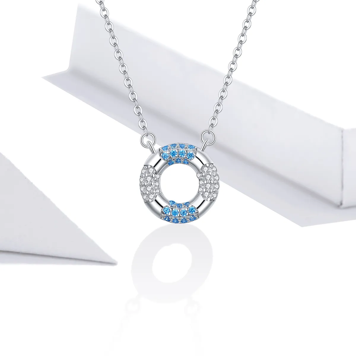Pandora Style Silver Happy Swimming Pendant Necklace - SCN447