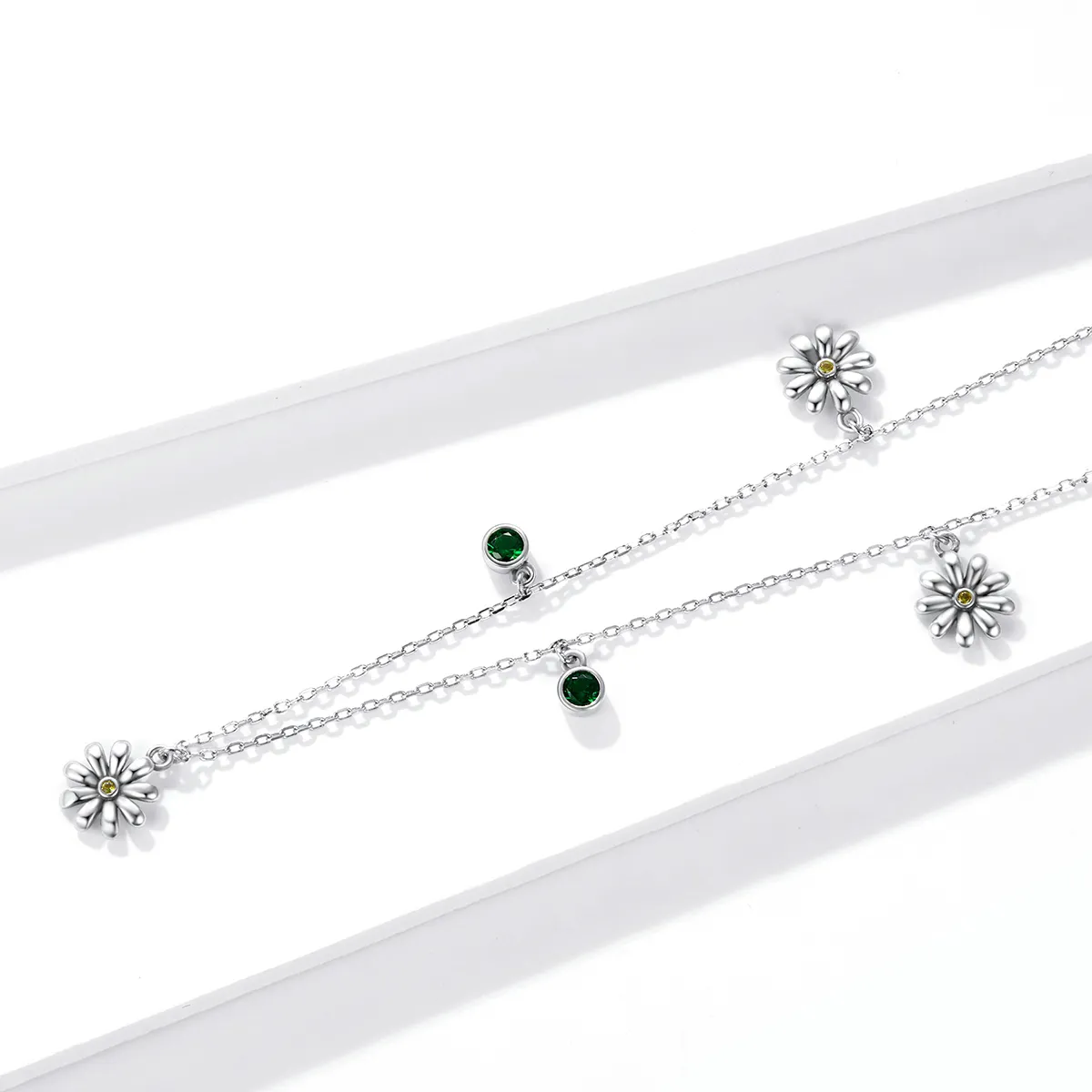 Pandora Style Silver Little Daisy Pendant Necklace - SCN415