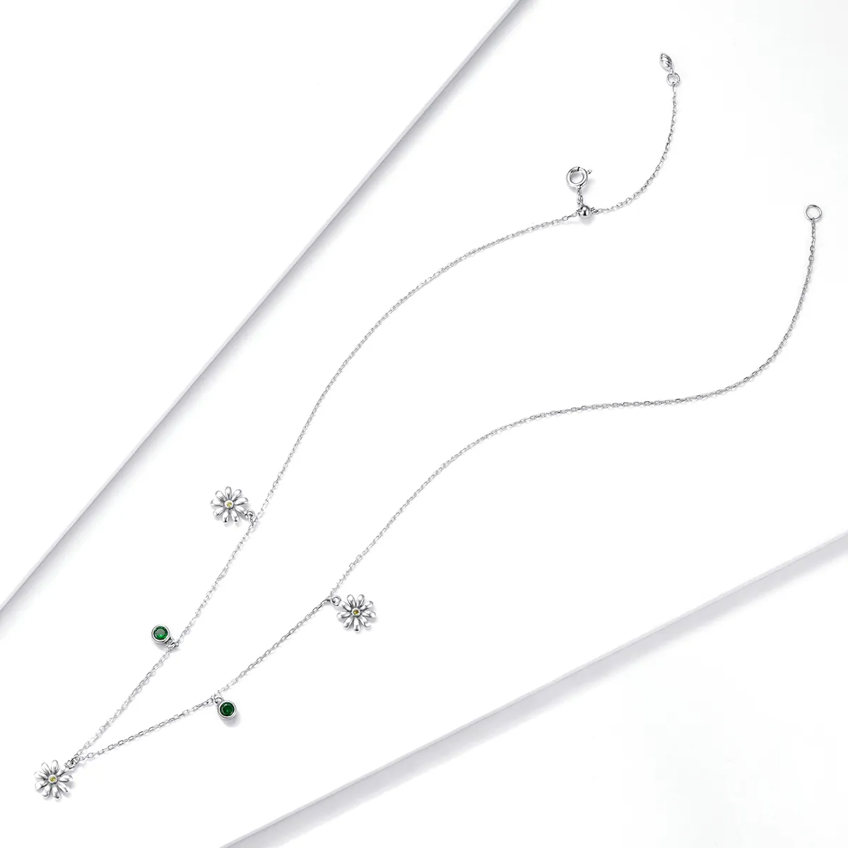 Pandora Style Silver Little Daisy Pendant Necklace - SCN415