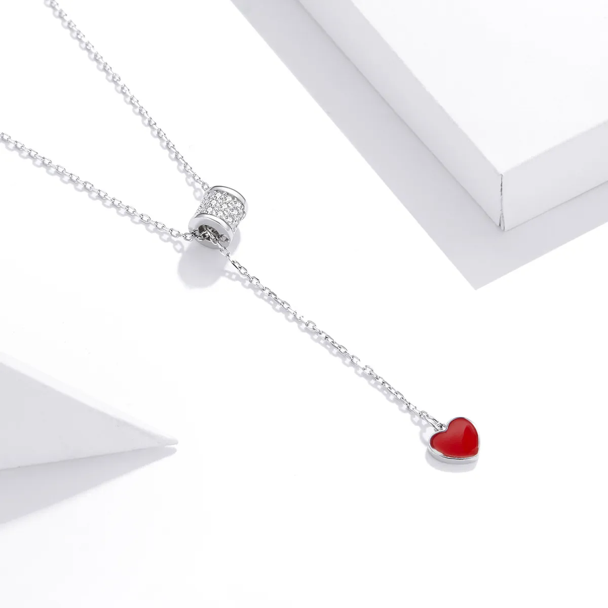 Pandora Style Silver Loving Waist Pendant Necklace - SCN424