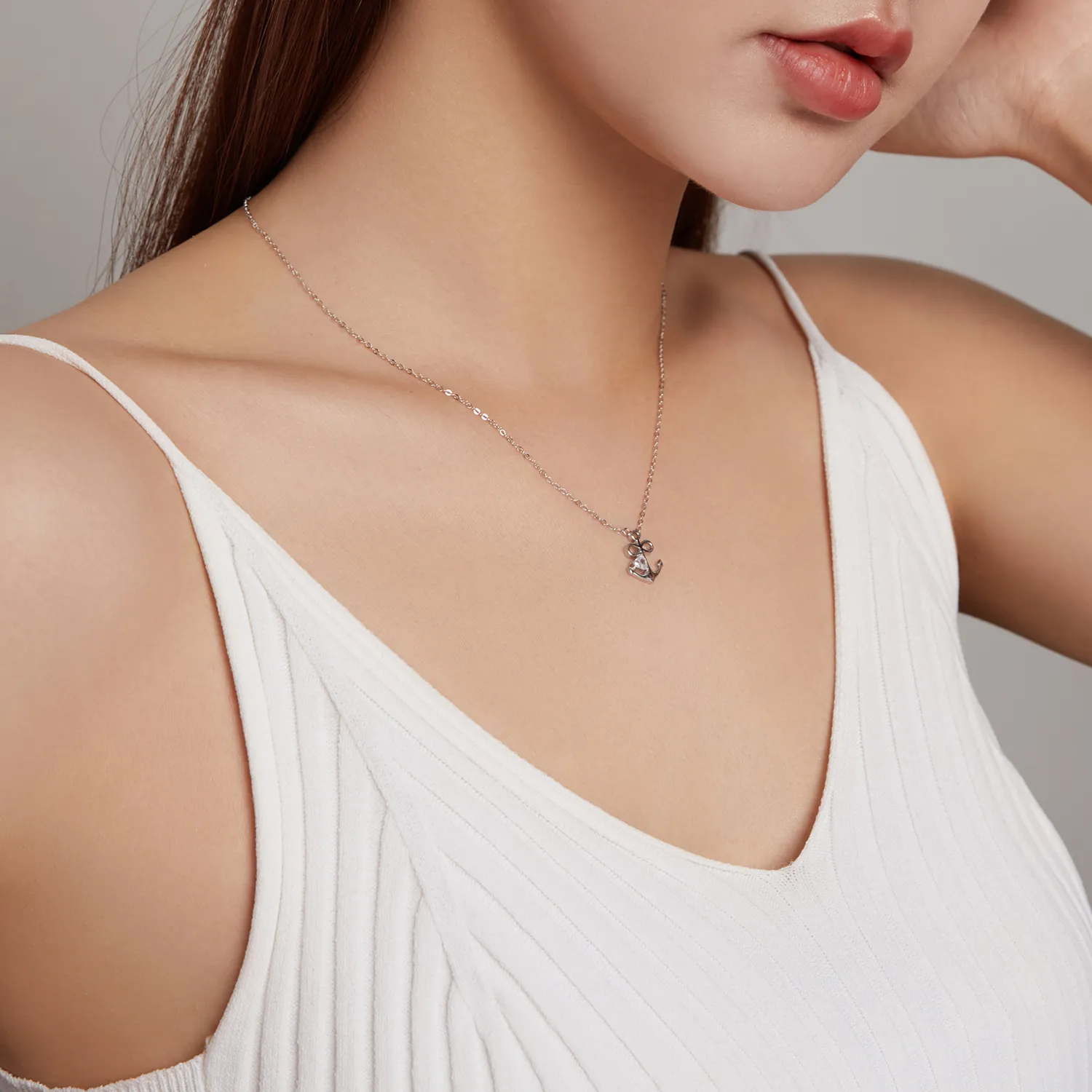 Pandora Style Silver Loyal Love Pendant Necklace - SCN458