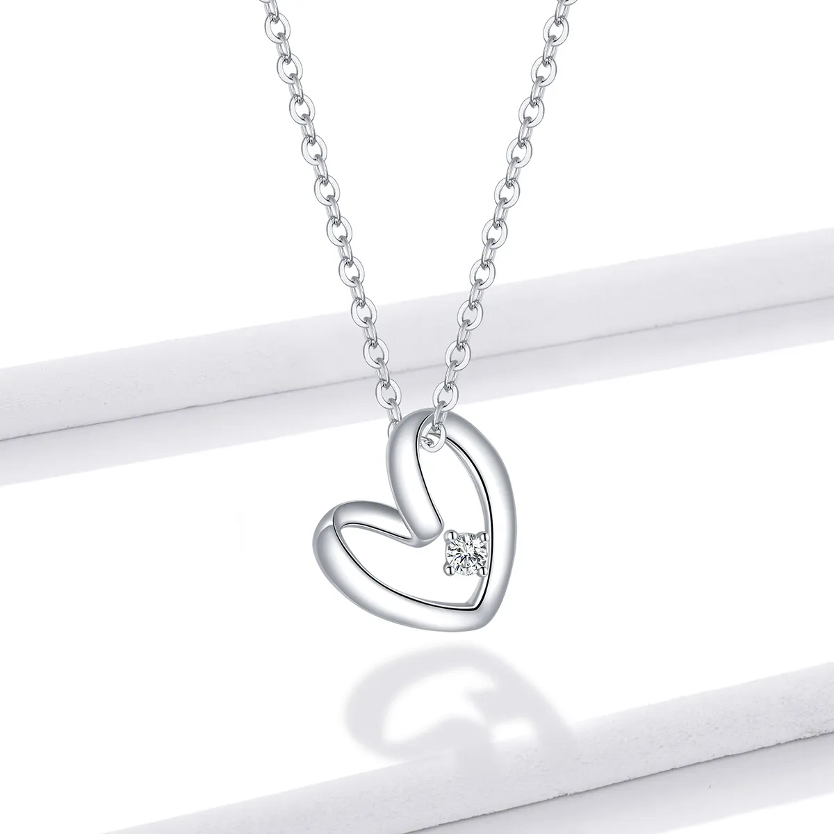 Pandora Style Silver Thanksgiving Heart Pendant Necklace - SCN450