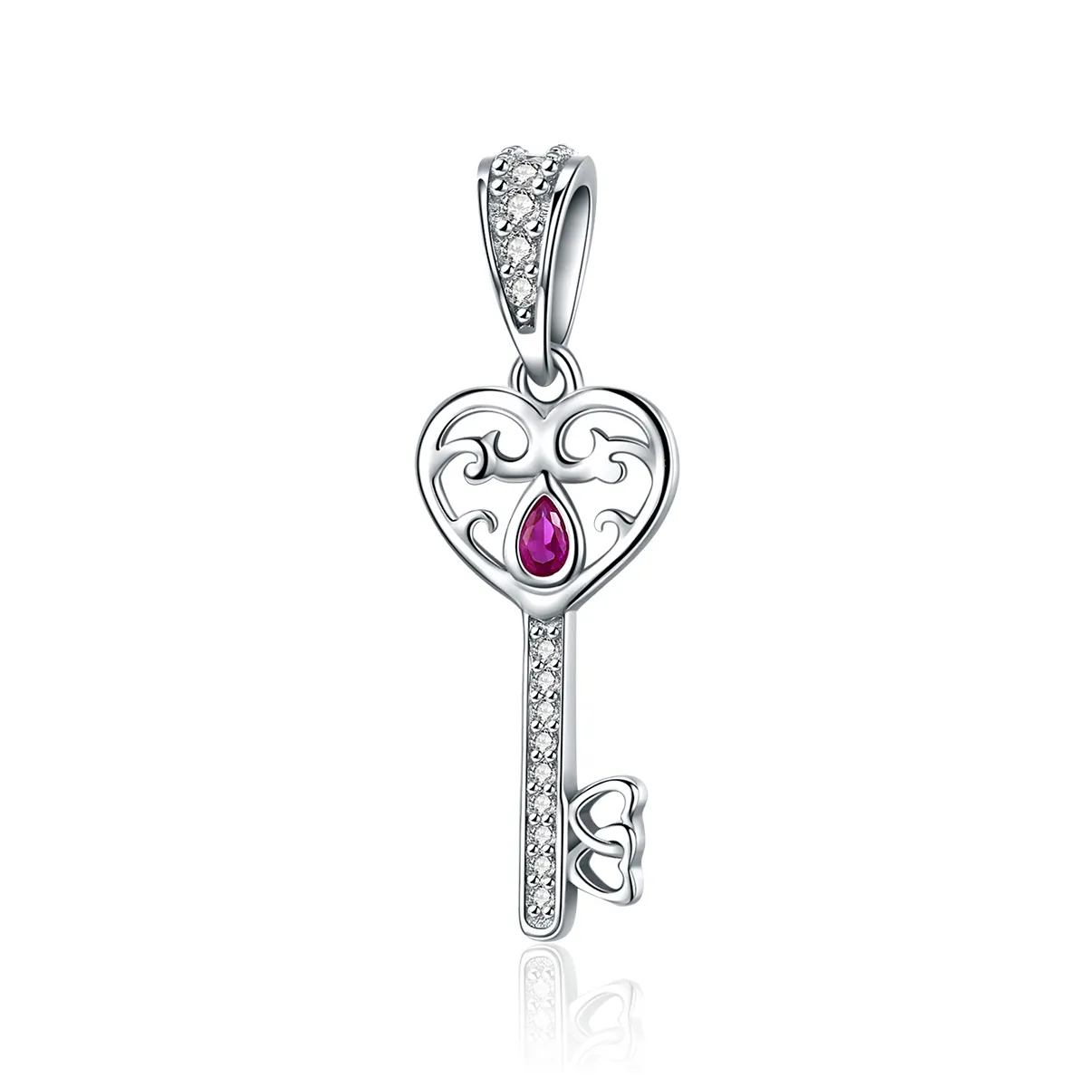 Pandora Style Silver The Key to Happiness Pendant - SCC791