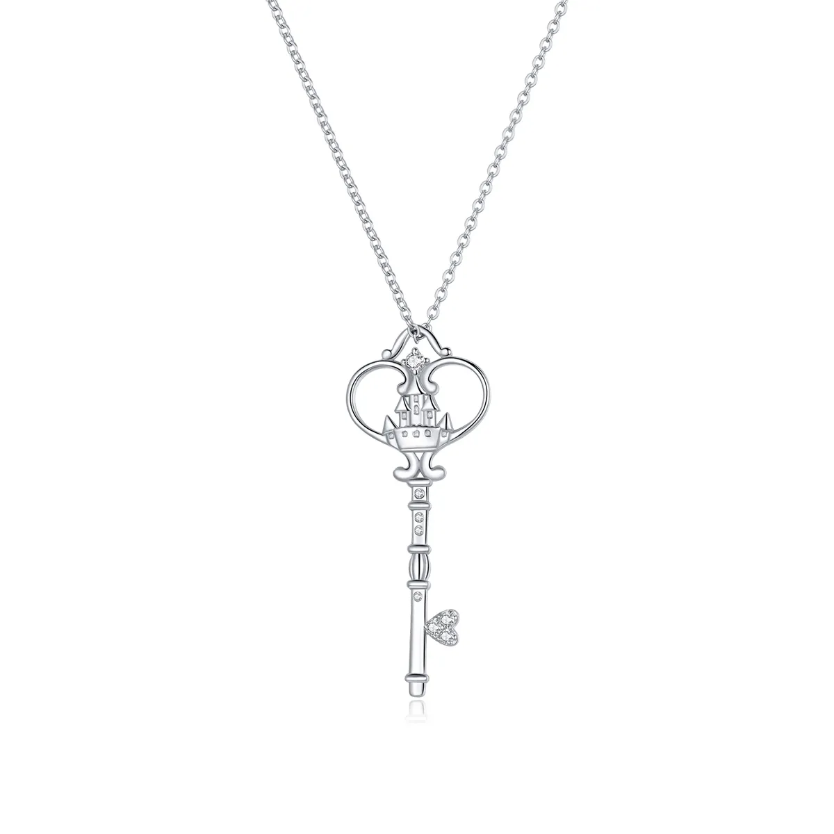 Pandora Style Silver The Key to The Castle Pendant Necklace - SCN441