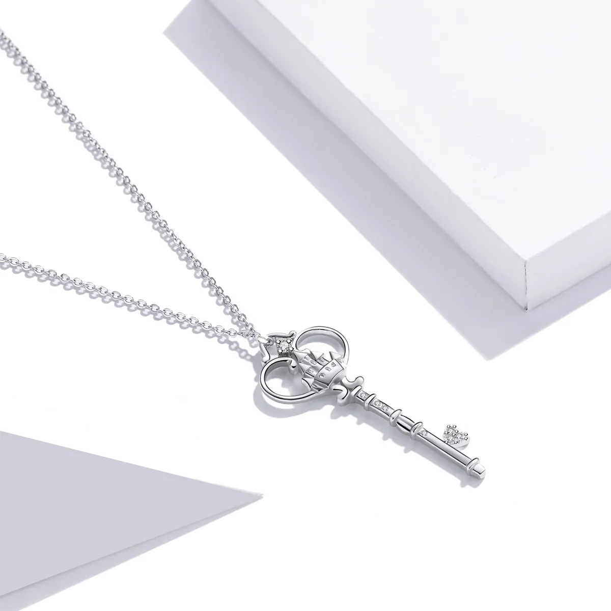 Pandora Style Silver The Key to The Castle Pendant Necklace - SCN441