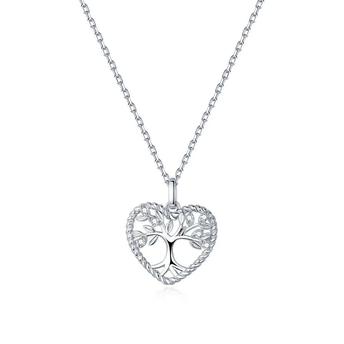 Pandora Style Silver Tree of Life Pendant Necklace - BSN176