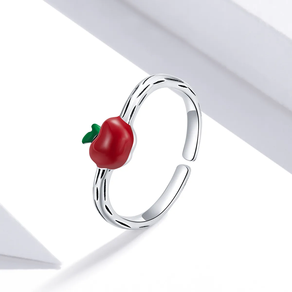 Pandora Style Silver Apple Open Ring - SCR708