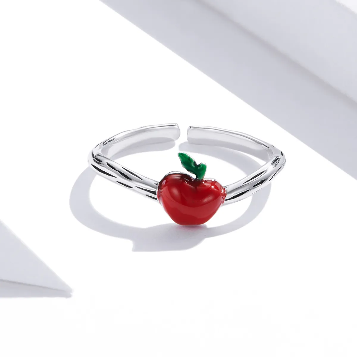 Pandora Style Silver Apple Open Ring - SCR708
