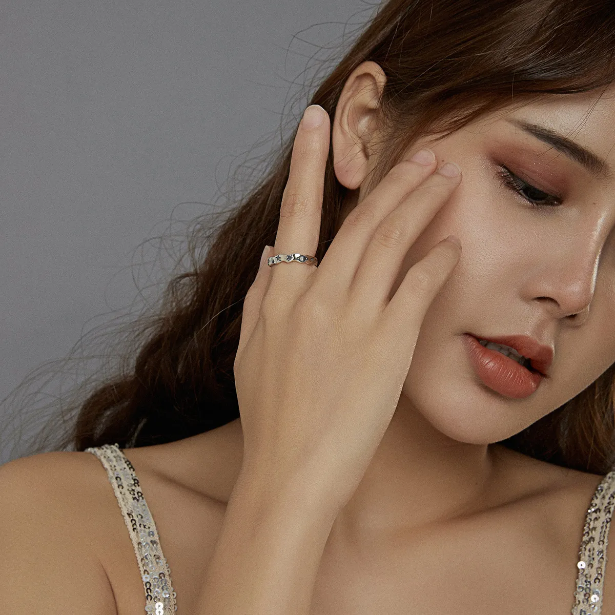 Pandora Style Silver Celestial Stars Open Ring - SCR678