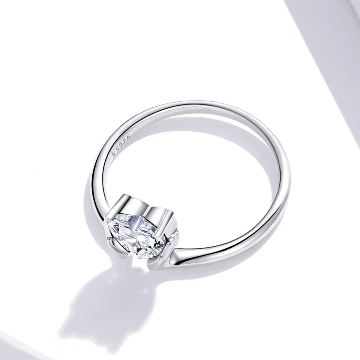 Pandora Style Silver Engagements Ring - SCR729