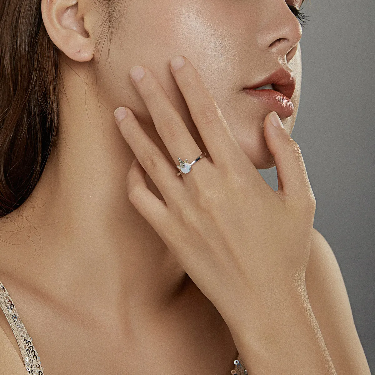 Pandora Style Silver Fantasy Unicorn Open Ring - SCR684