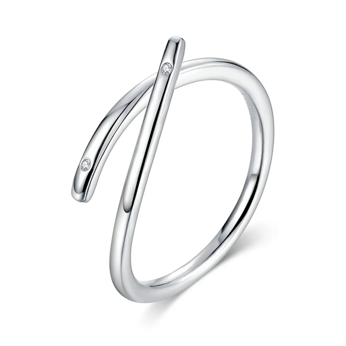 Pandora Style Silver Finger Heart Open Ring - SCR653