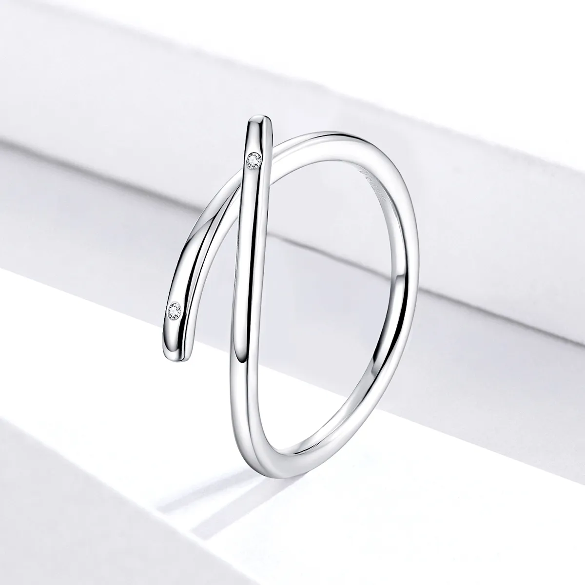 Pandora Style Silver Finger Heart Open Ring - SCR653
