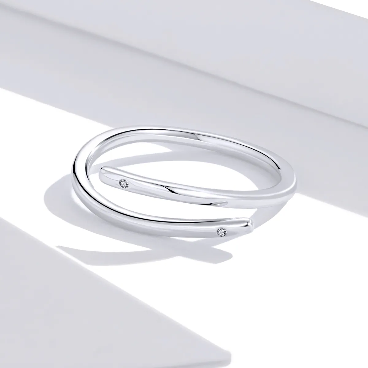 Pandora Style Silver Finger Heart Open Ring - SCR653