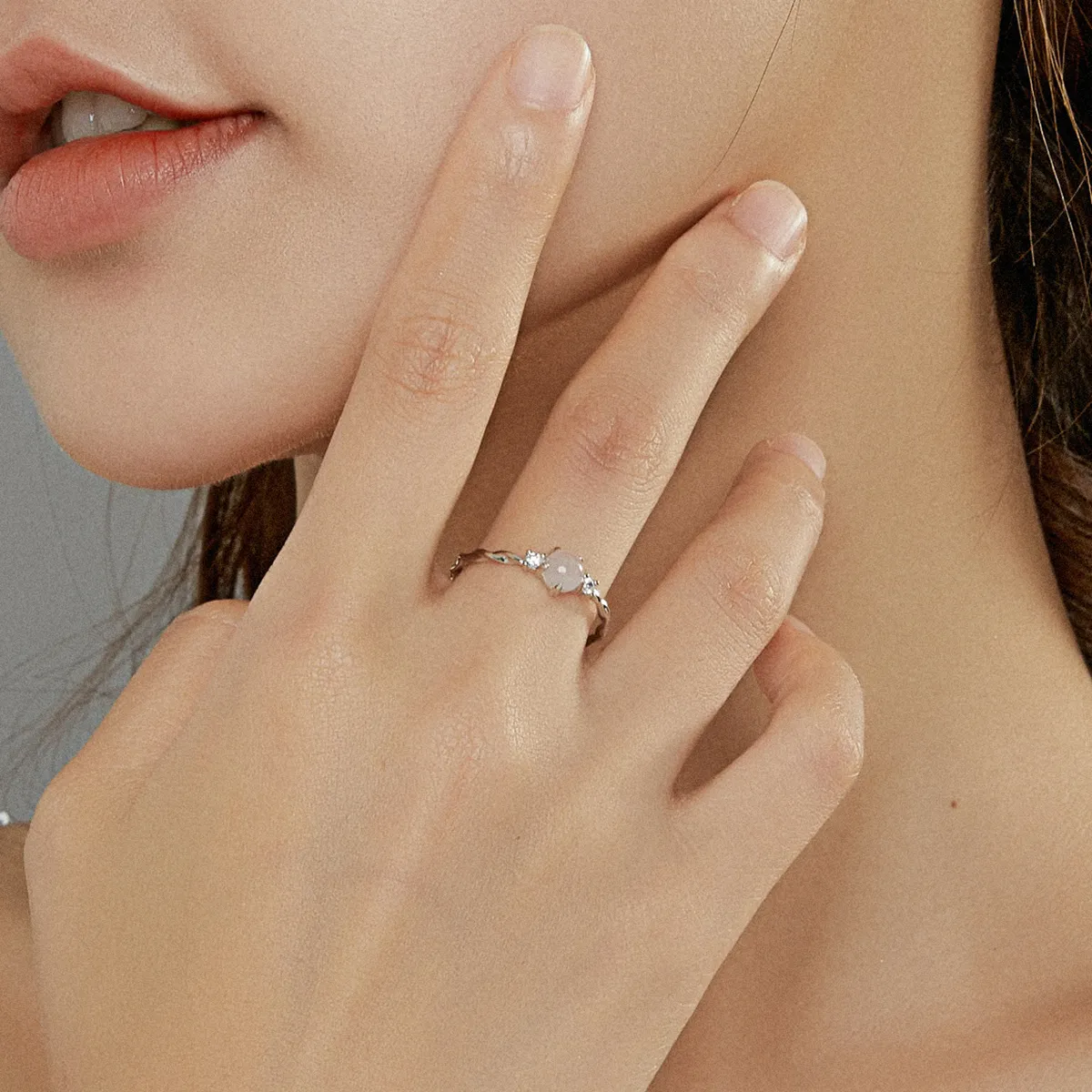 Pandora Style Silver Pear Ring - SCR689