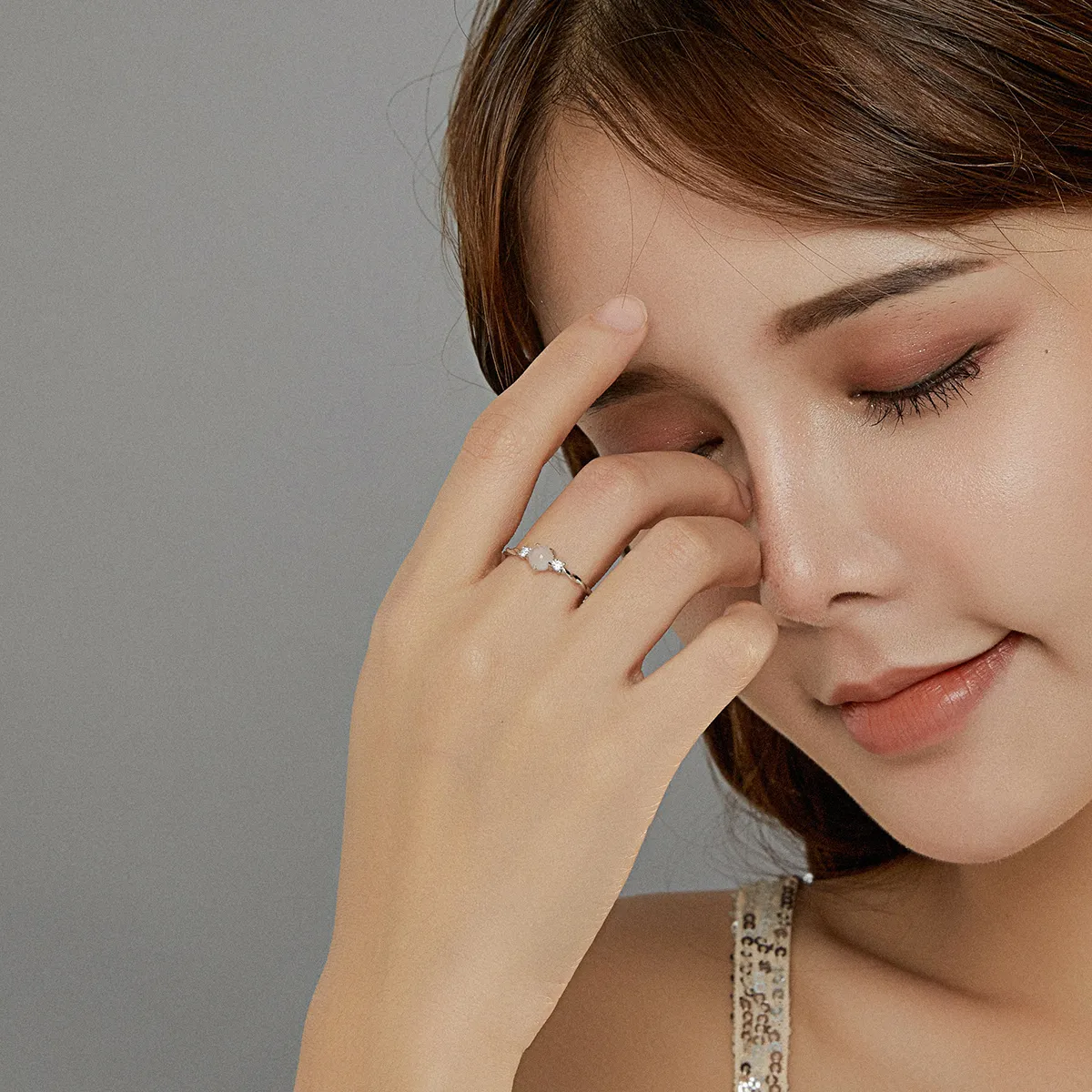 Pandora Style Silver Pear Ring - SCR689