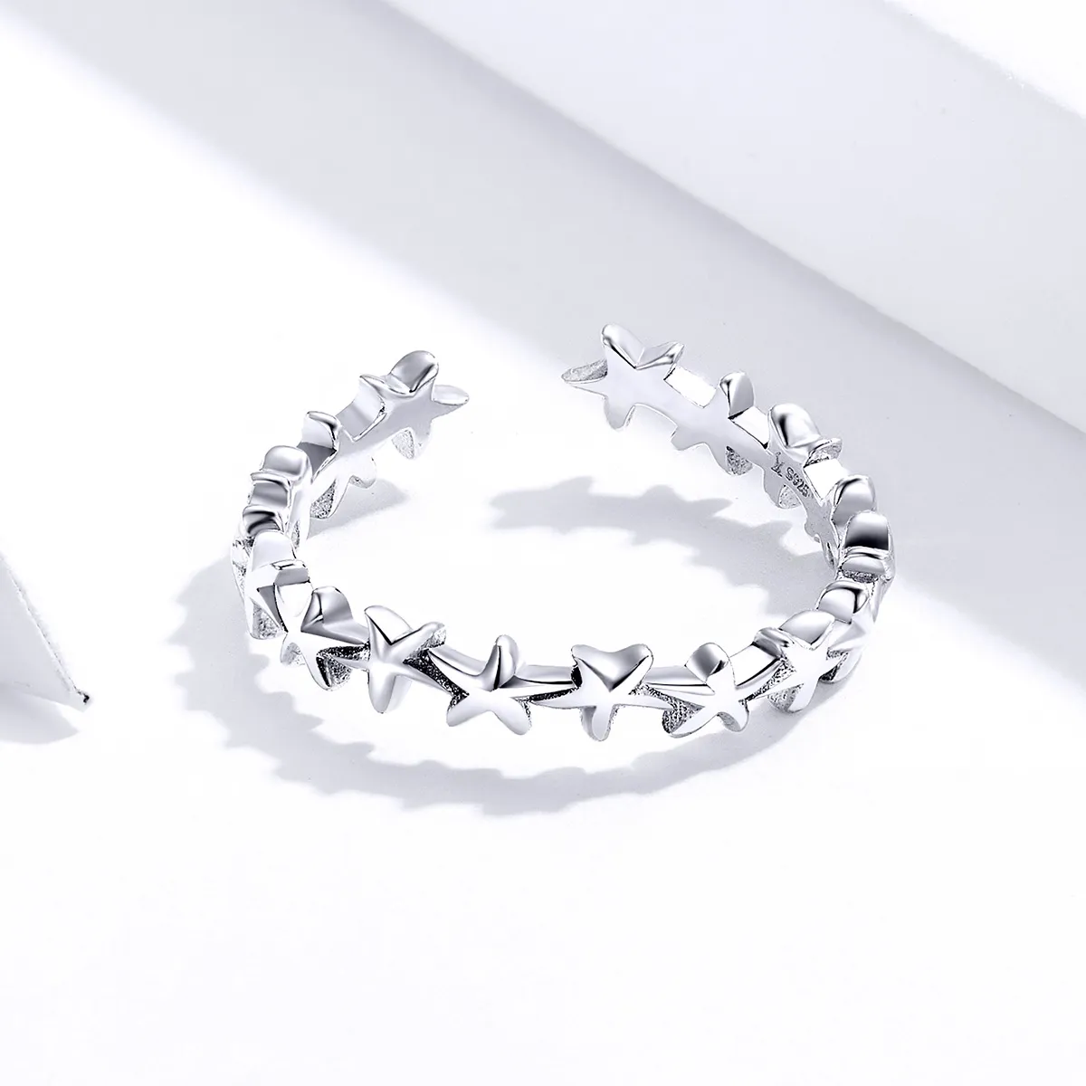 Pandora Style Silver Starfish Open Ring - SCR607