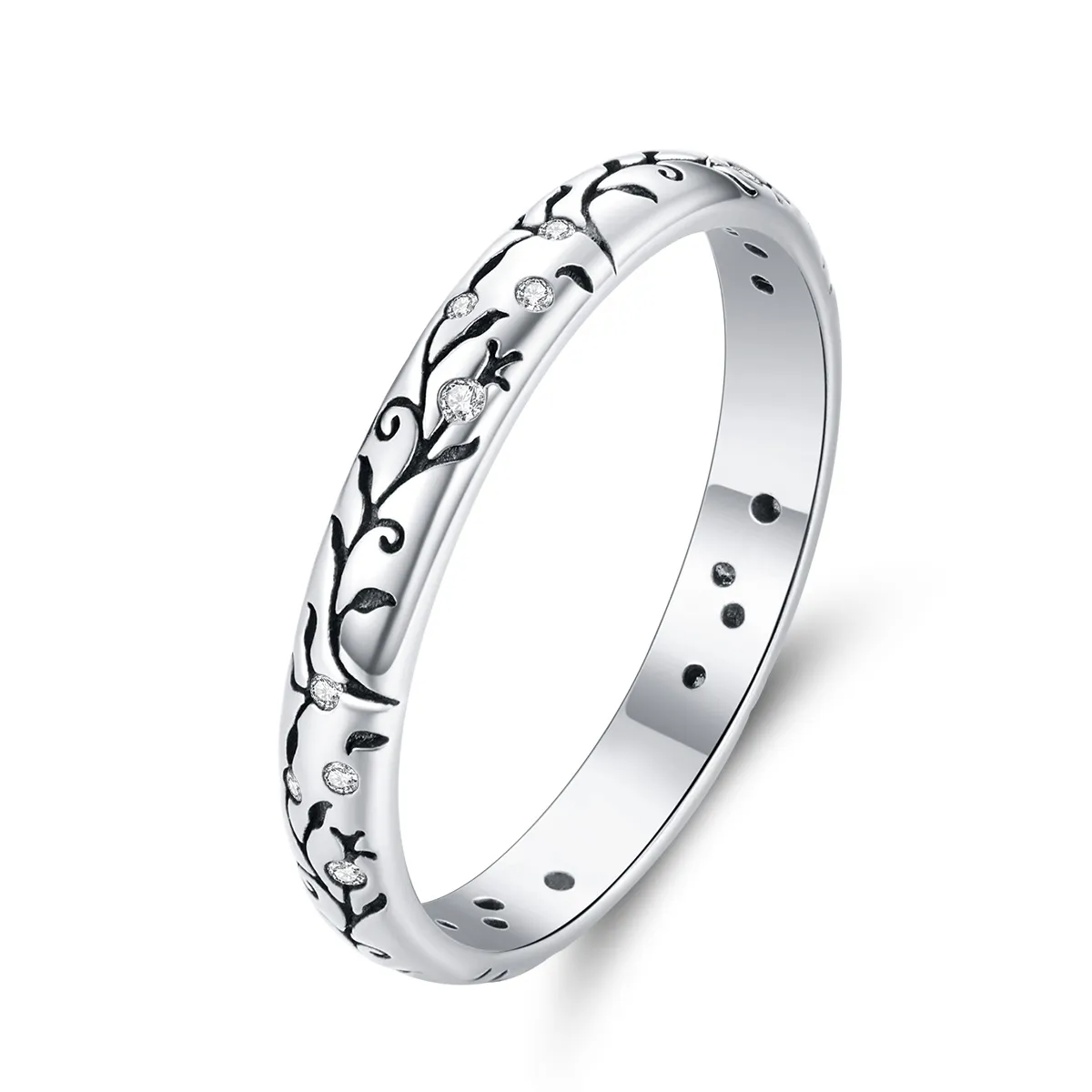 Pandora Style Silver Vintage Vine Ring SCR659