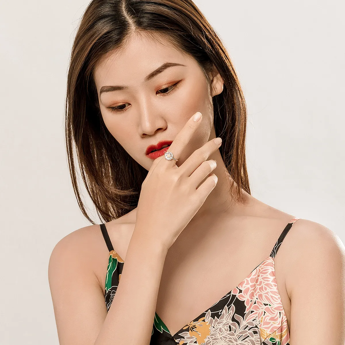 Pandora Style Two Tone Daisy Flower Open Ring - SCR616