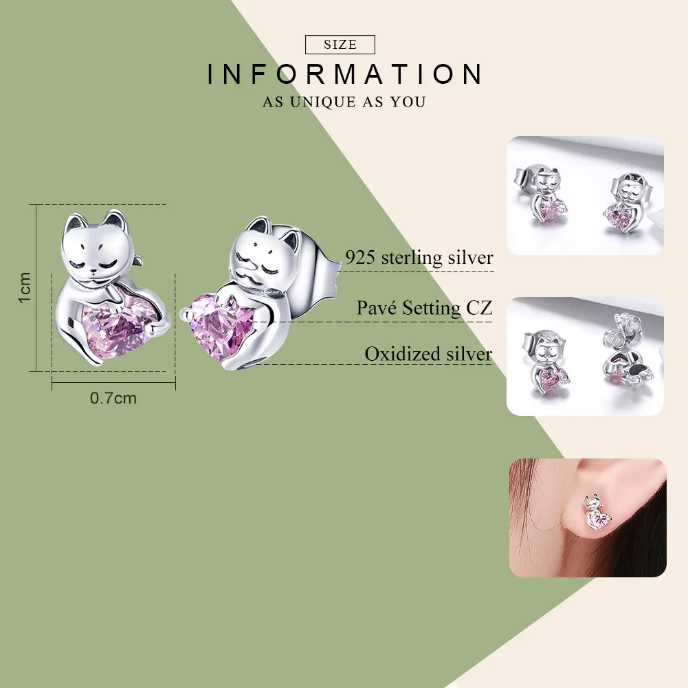 Pandora Style Adorable Cat Jewelry set - SET002