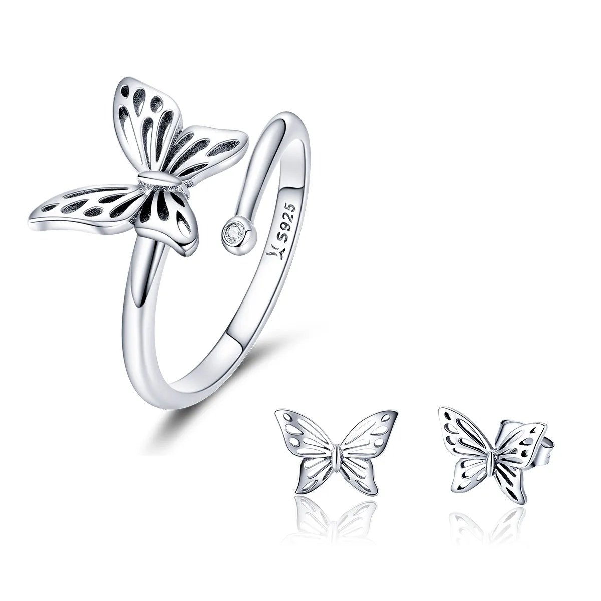 Pandora Style Butterflies Dream Jewelry set - SET003