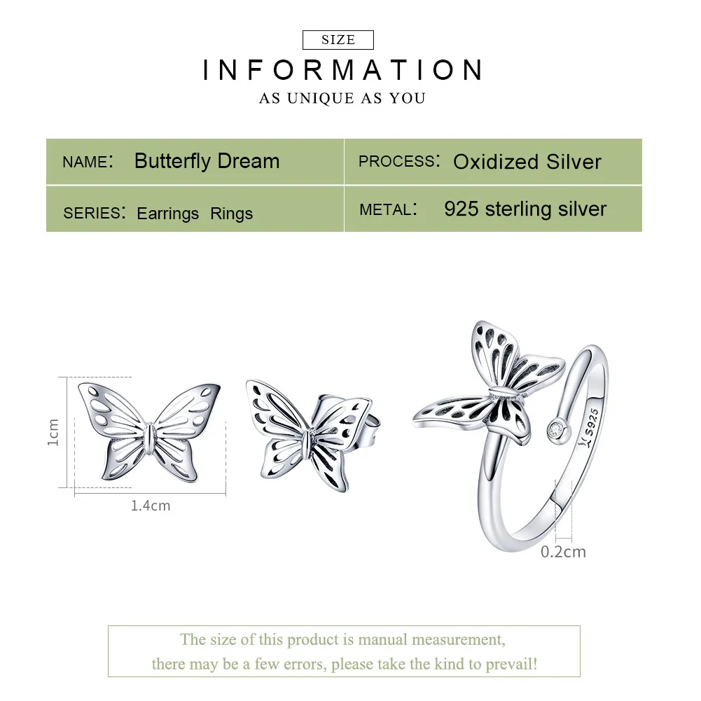 Pandora Style Butterflies Dream Jewelry set - SET003