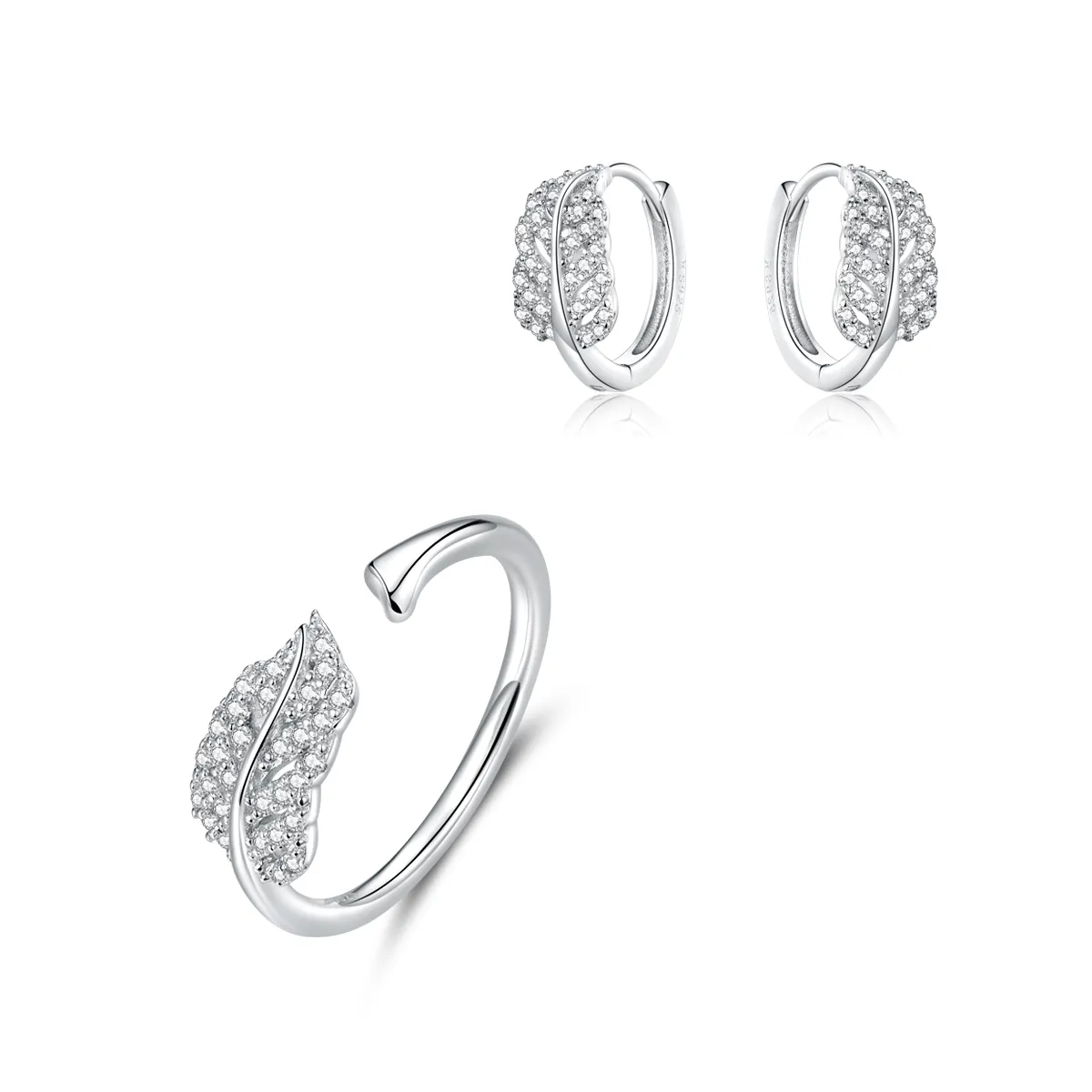 Pandora Style Feather Jewelry set - SET012