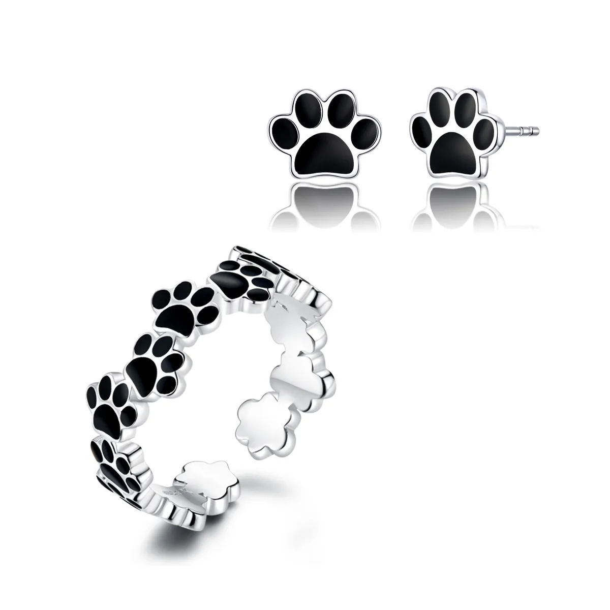 Pandora Style Footprint Jewelry set - SET013
