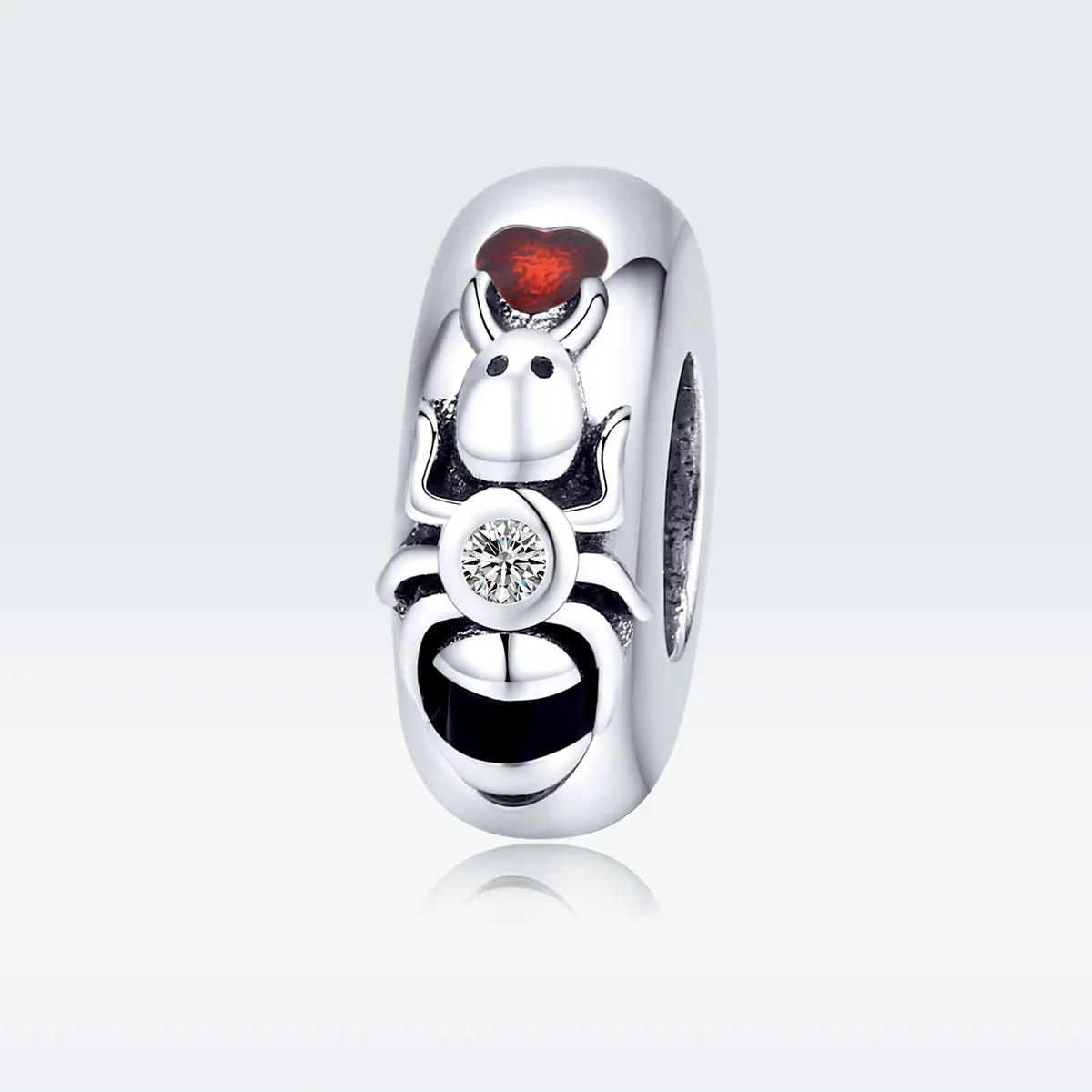Pandora Style Silver Ant Spacer Charm - SCC1482