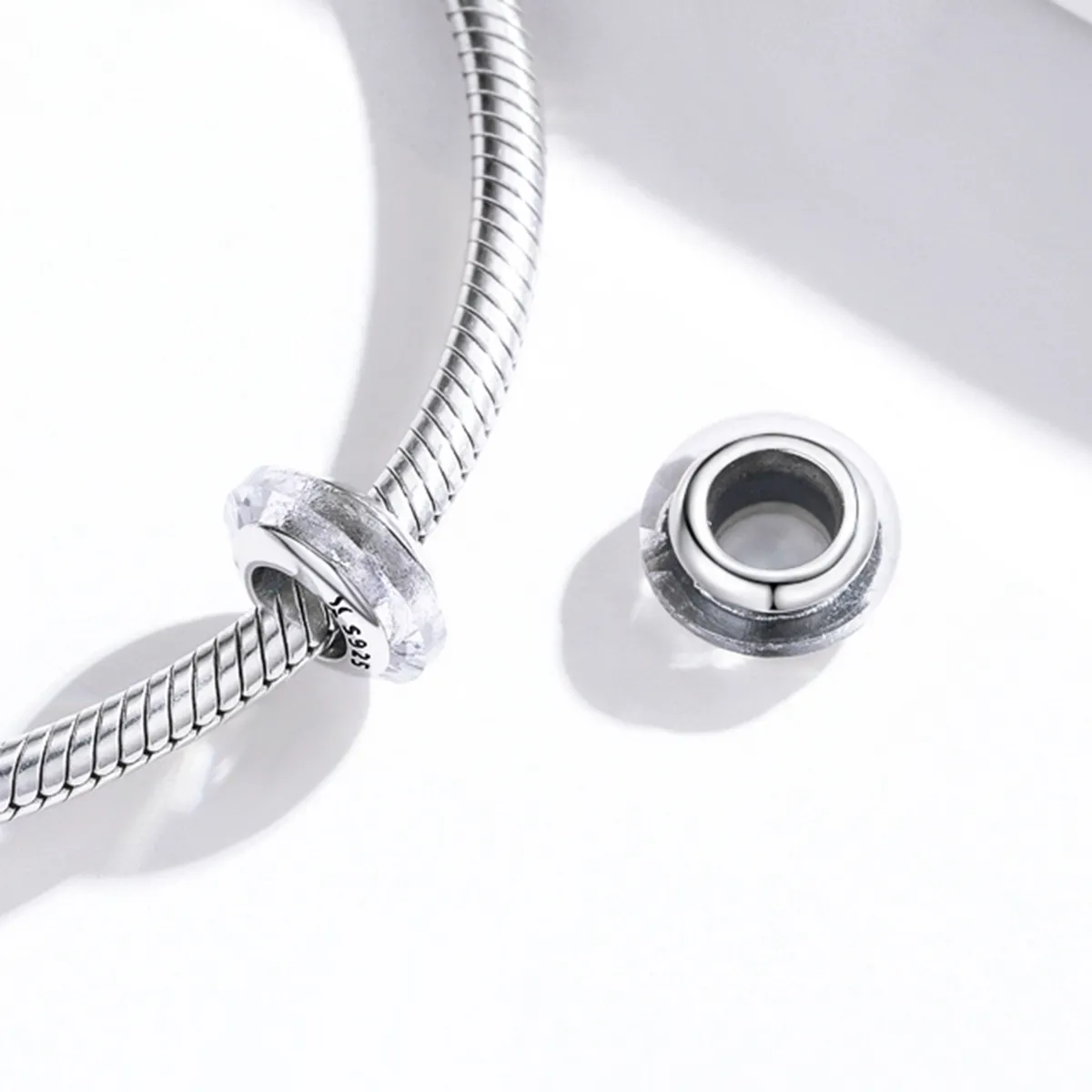 Pandora Style Silver Crysta Spacer Charm - SCC1818