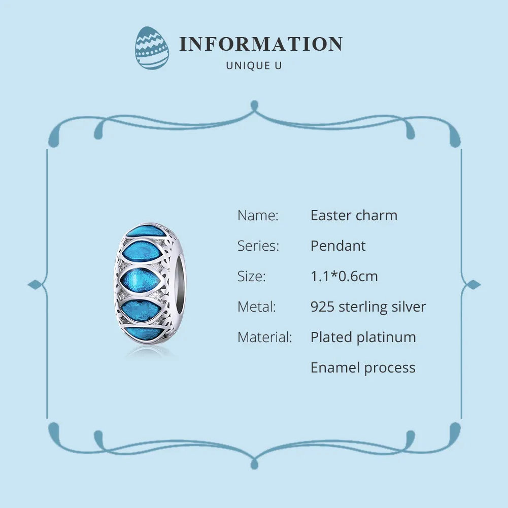 Pandora Style Silver Easter Spacer Charm - BSC221