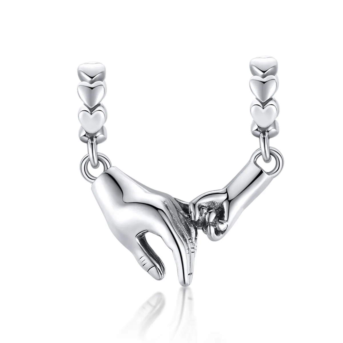 Pandora Style Silver Hand In Hand Spacer Charm - SCC1700